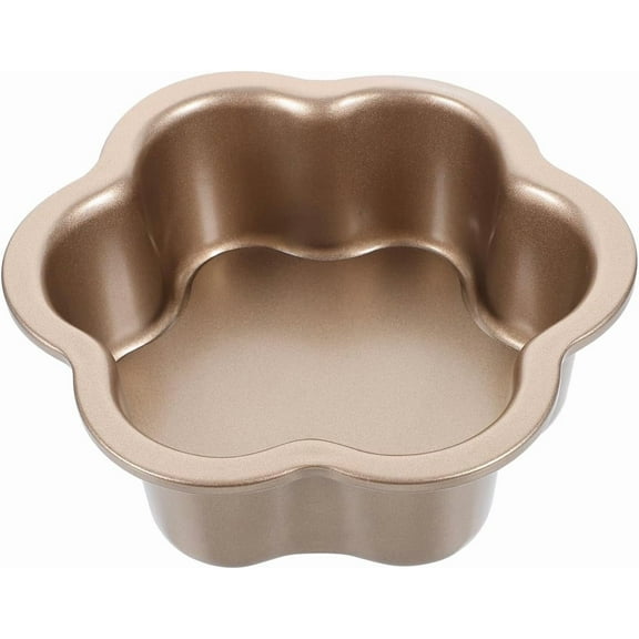 ABPETE  Cake Molds for Baking, Nonstick Baking Molds with Removable Bottom, Flower Shape Cake Pan for Cheesecake, Tartlet & Bread Pudding, Oven Safe Decorative Baking Pan(17X17X6CM)