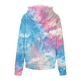 thumbnail image 4 of Bovemsi Sweatshirt for Women Long Sleeved Tie Dye Printed Casual Sportswear Hooded With Pockets Comfort Hoodie, 4 of 7