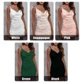 thumbnail image 2 of Women Sleeveless Mini Dress Adjustable Spaghetti Straps Drawstring Party Club, 2 of 7