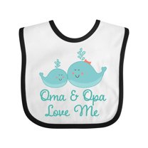 Inktastic Oma and Opa Love Me Boys or Girls Baby Bib