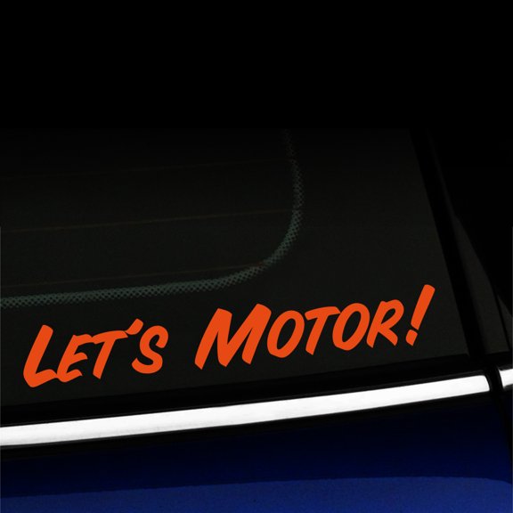 Let's motor Decal - Vinyl Decal For MINI Cooper - Choose Color - [ORANGE]