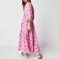 thumbnail image 2 of Fortune Robe Bohème pour Femme Décontractée à Manches Bouffantes, Robes Brodées à Fleurs, Robe Midi Fluide à Volants Boho, 2 of 9