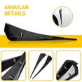 thumbnail image 2 of 2 Pcs Universal Car Side Fender Vent Decals, Glossy Black 3D Blade Style Air Flow Vent Stickers, Sporty Side Body Trim Decor for Most Vehicles, 2 of 11