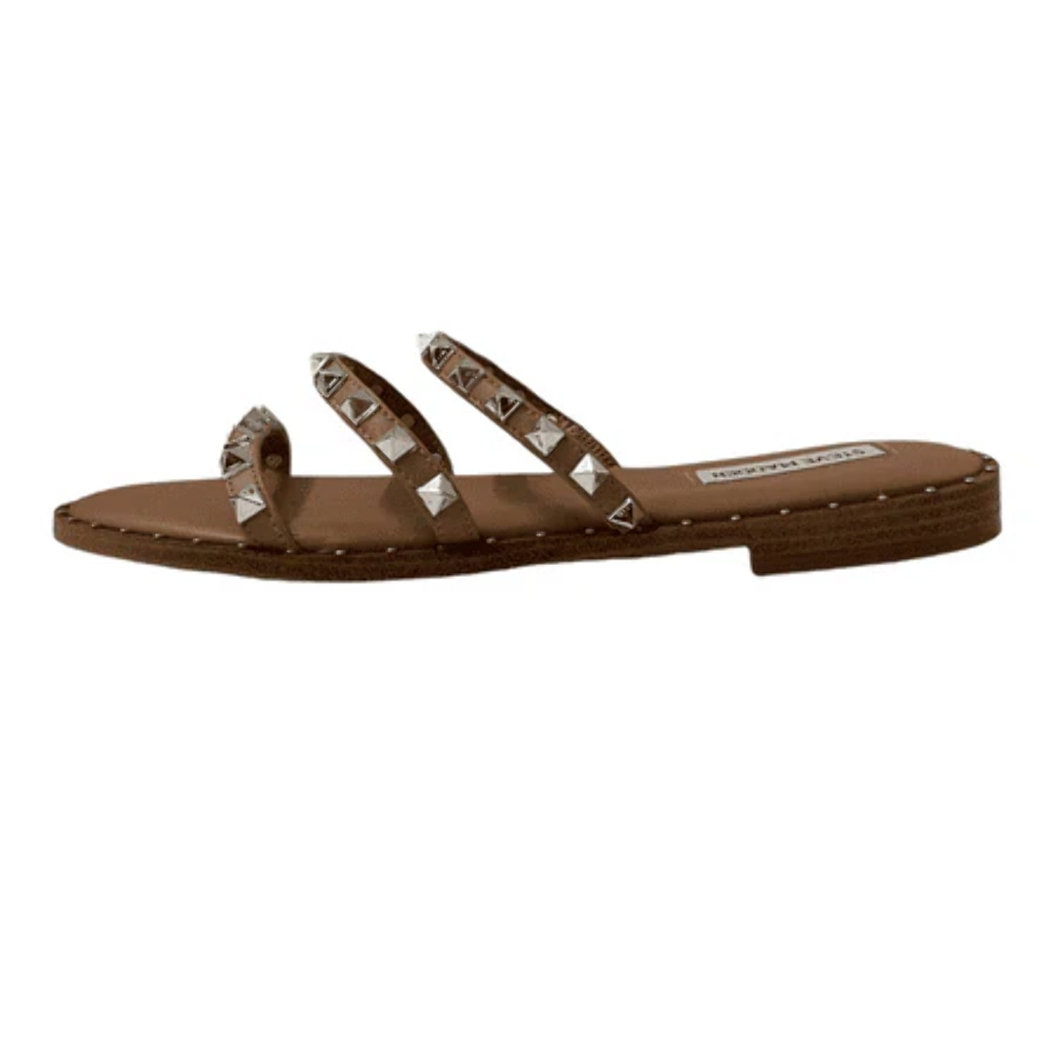 Steve Madden Women s Slip On Three Band Studded Sandals Walmart