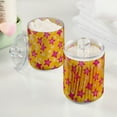 thumbnail image 2 of Yayeee 4 Pack Qtip Holder Bathroom Cotton Swab Canister with Lid Clear Dispenser Set, Large Pink Stars, 2 of 6