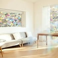 Window Privacy Film Rainbow Static Cling Stained Glass Film Window