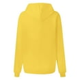 thumbnail image 6 of Hoodies for Women Sweaters for Women Women's Autumn and Winter Solid Color Pullover Hooded Drawstring Sweatshirt Long Sleeve Fashion Sweatshirt Womens Tops Yellow S, 6 of 6