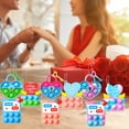 thumbnail image 4 of LLavero de burbujas de empuje en forma de corazón para el Día de San Valentín, juguete relajante sensorial antiestrés, llavero de juego para aliviar el estrés, 4 of 7