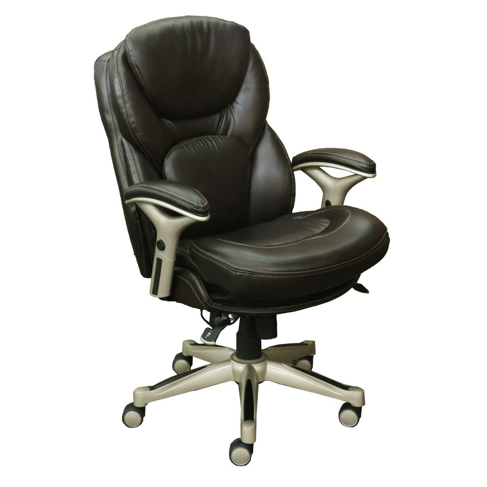 Serta Works Executive Leather Office Chair with Back in Motion