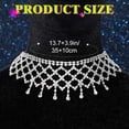 thumbnail image 4 of Rhinestone Chunky Choker Necklace Silver Sparkly Diamond Jewelry for Women, 4 of 5