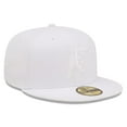 thumbnail image 3 of Men's New Era Miami Marlins White on White 59FIFTY Fitted Hat, 3 of 6