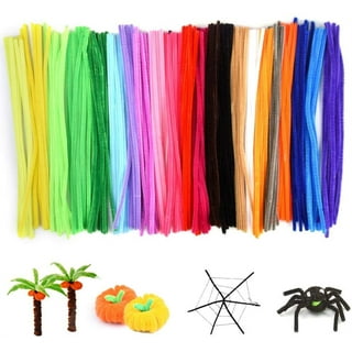 YUEHAO 100 Pieces Gold Pipe Cleaners Craft Supplies Flexible Chenille Stems  for DIY Crafts Project and Decoration (6 mm x 12 Inch) 