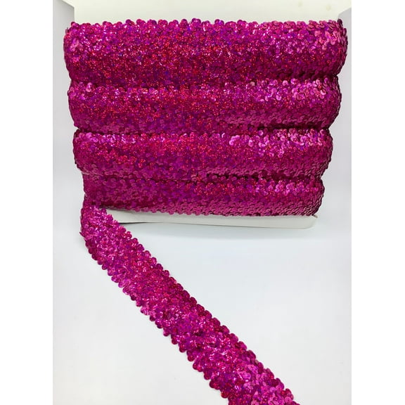 Trimplace Fuchsia Spotlight 2" (5 Row) Stretch Sequin