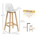 thumbnail image 3 of HOMCOM Tabourets de Bar Lot de 2, Chaises de Bar Rembourrées en Cuir PU avec Dossiers, 3 of 10