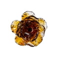 thumbnail image 5 of Rose Bud Flower Hand Blown Art Glass Wall Décor, Amber, 4.75" Diameter, 5 of 8