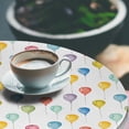 thumbnail image 2 of Ambesonne Cartoon Fitted Round Tablecloth, Colorful Festive Balloons, 45"- 56" Diameter, Multicolor, 2 of 5
