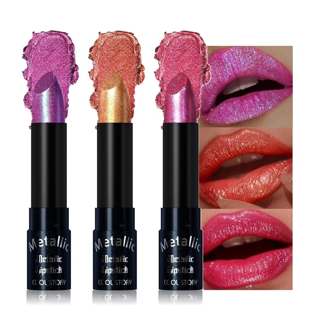 Set de pintalabios COOL STORY Metallic Glitter Shimmering Colors
