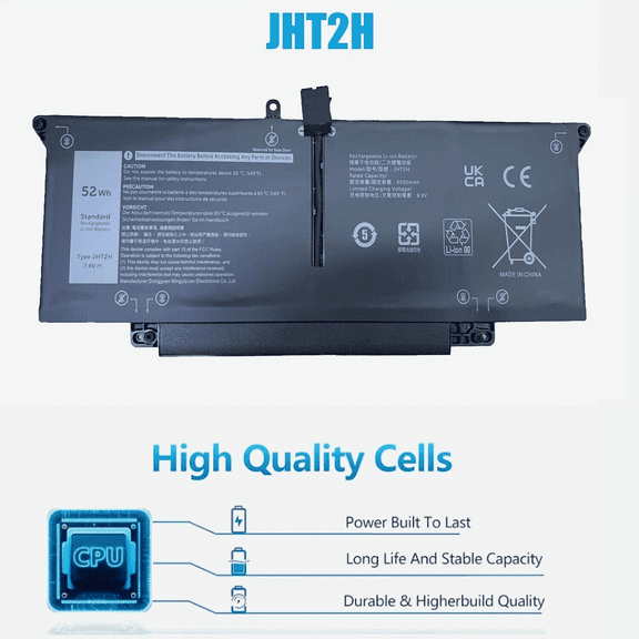 JHT2H BATTERY FOR DELL Latitude 7410 7310 009YYF Y7HR3 HRGYV 4V5X2 52Wh USPS