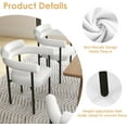 thumbnail image 4 of Coewske 4PCS Kitchen Dining Chair Modern Upholstered Armchair w/ Metal Legs White, 4 of 5