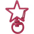 thumbnail image 3 of Bisbai 20pcs Star Shaped Spring Clasp Keychain Metal Spring Snap Alloy Clasp Keychain Rings for Crafts DIY Creative Snap Hook Lanyard for Bag Key Chains Accessories,Rose red, 3 of 4