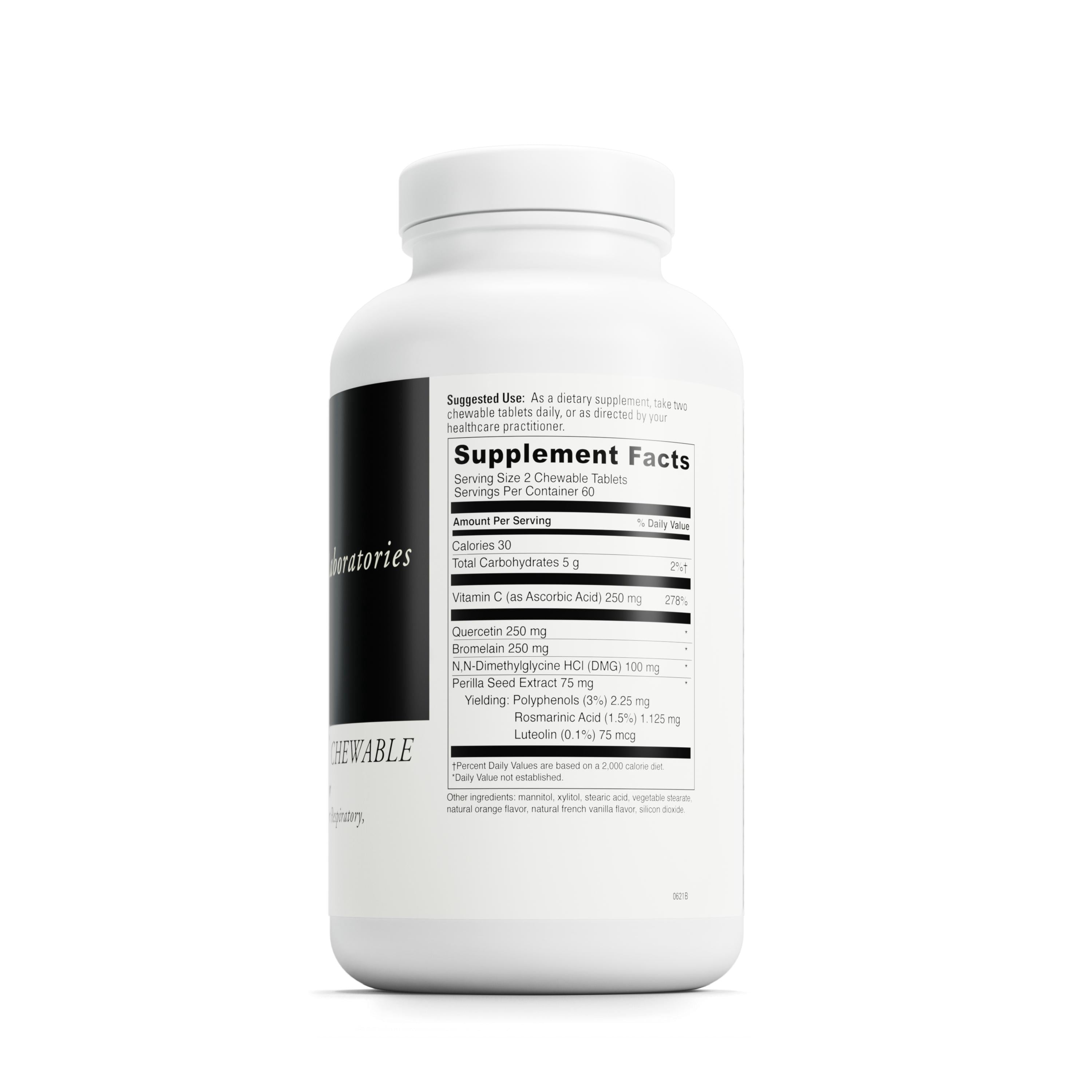 DaVinci Labs Aller-DMG Chewable - Support Histamine Levels & Respiratory Health - Orange Cream Flavor - 120 Chewable Vegetarian Tablets
