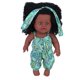 thumbnail image 1 of Poupée bébé en vinyle souple avec vêtements, jouet de bain pour nouveau-né (combinaison florale verte), 1 of 5