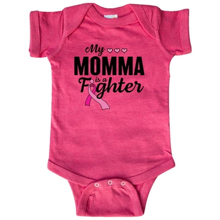 

Inktastic Breast Cancer Awareness My Momma is a Fighter Gift Baby Boy or Baby Girl Bodysuit