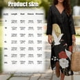 thumbnail image 6 of DISNIMO Crane Flower Printed Linen Style Women 2026 Summer Maxi Dress Casual Loose Dresses for Women 3/4 Sleeve V Neck Shift Dress Fashion Long Midi Dresses, M, 6 of 6