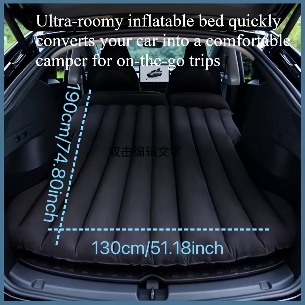 Fanruina Premium Inflatable Car Bed, featuring cloud-soft flocked surface for superior comfort