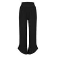 thumbnail image 7 of ZZwxWA Womens Baggy Wide Leg Pants Casual Elastic Waisted Palazzo Harem Pants High Waisted Flowy Lounge Pants with Pockets Holiday, 7 of 7