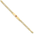 thumbnail image 2 of 14K Yellow Gold bracelet Medical Figaro Alert Red 8 in 9 mm 5, 2 of 3
