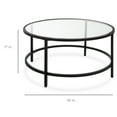 thumbnail image 7 of Best Choice Products 36in Round Tempered Glass Coffee Table for Home, Living Room, Dining Room - Black, 7 of 7