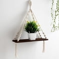 thumbnail image 3 of Estante de Macramé Triangular, Organizador de Almacenamiento, Estante de Exhibición, Estantes Flotantes, Arte de Pared, Decoración para hogar, Libros, marrón perfecl Estante de pared, 3 of 8