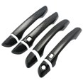 thumbnail image 1 of para 2017-2020 Moldura de cubierta de manija de puerta de automóvil de fibra de carbono Pegatina (2 botones), 1 of 5