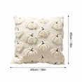 thumbnail image 2 of 3D Raised Pumpkin Throw Pillow Cover 18x18 Inch, Halloween Fall Plush Tufted Decorative Cushion Case for Sofa Couch Indoor Holiday Home Decoration, 2 of 7
