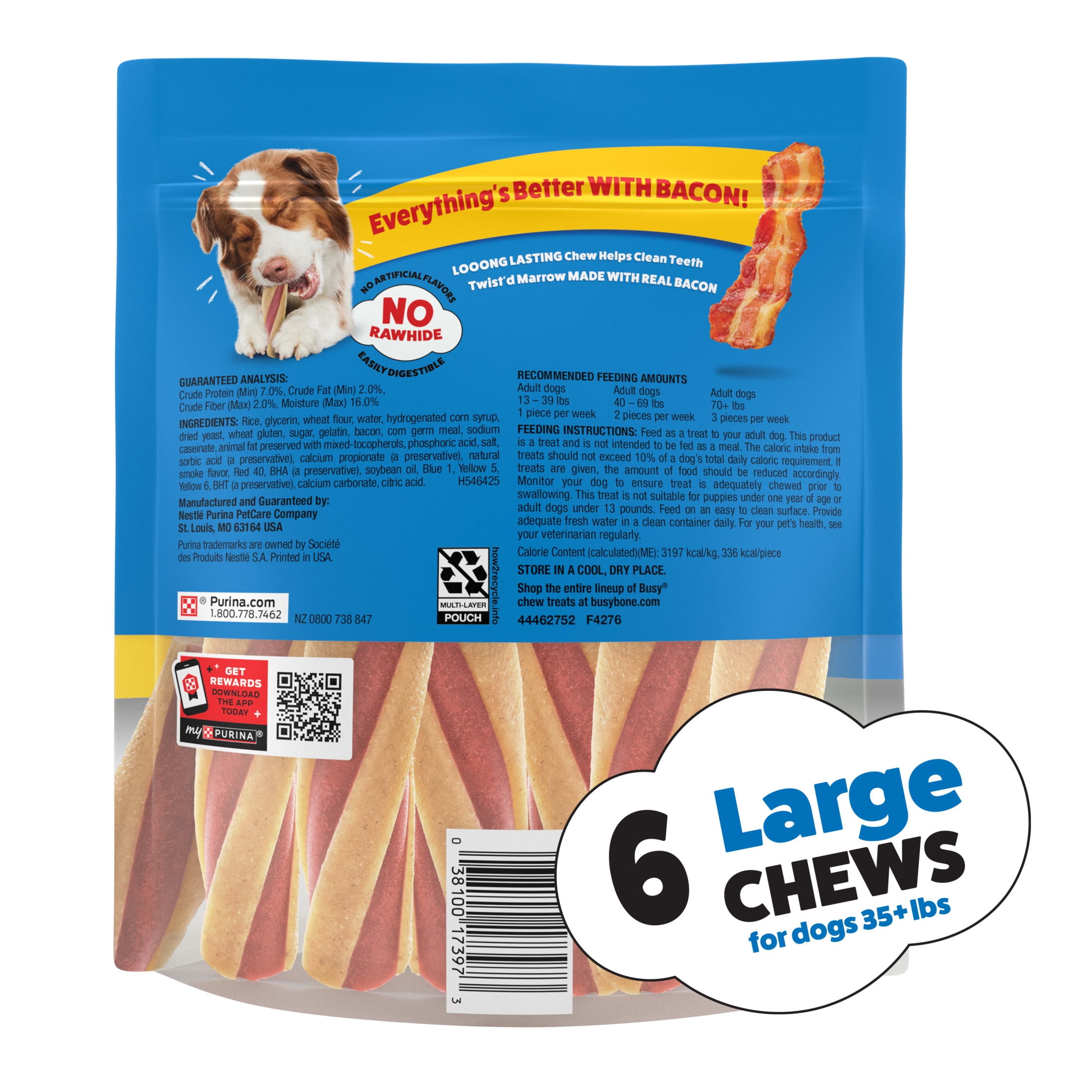 Purina Busy With Beggin' Small/Medium Breed Dog Treats, Twist'd, 6 ct. Pouch