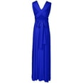 thumbnail image 3 of FYMNSI Women Transformer Evening Long Prom Dress Infinity Floor Length Dresses for Bridesmaids Multiway Wrap Convertible Dresses Royal Blue XS, 3 of 5