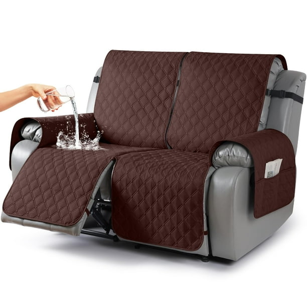 Funda para muebles TAOCOCO, impermeable, reversible, para 2 plazas, color café