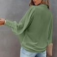 thumbnail image 4 of vigerkar Womens Shirts Button Down Lantern Long Sleeve Blouse Fashion Casual Tops 2025 Green, XXL, 4 of 6