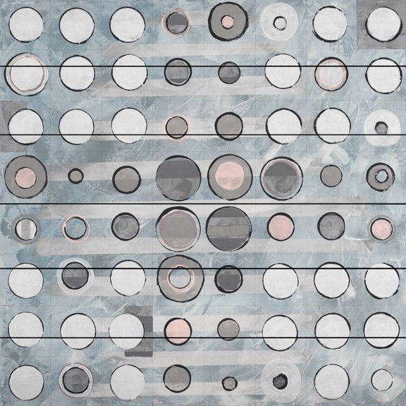 Marmont Hill "Uplifting Dots" Painting Print on White Wood