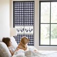 thumbnail image 2 of Farmhouse Purple Plaid Window Privacy Film, Vintage Country Cock Checkered Static Cling UV Sun Blocking Heat Control Window Tint Day and Night, Non-Adhesive One Way Windows Privacy Cover 23.6''x59'', 2 of 7