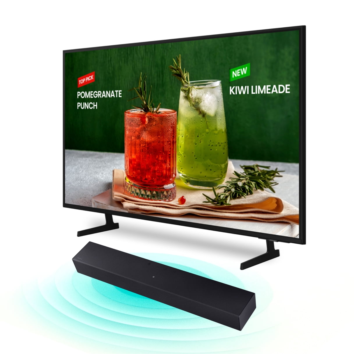 Combo TV Samsung 85'' SmartTV + Barra de Sonido 2.0 Ch HW-B400F Negro