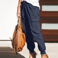 thumbnail image 6 of Bovemsi Cargo Pants Women Fashion Solid Color Overalls Pocket Trousers Casual Travel Pants, 6 of 9