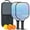 Black-2, variant on Pickleball Paddles Set Of 2, Fiberglass Surface, Dreamy Cloud Print, 4 Balls & Bag