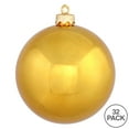 thumbnail image 2 of Vickerman 3" Antique Gold Shiny Ball Ornament, 32 per Box, 2 of 2