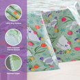 thumbnail image 4 of Newbridge Easter Green Cotton Tail Bunny Vinyl Flannel Backed Spring Tablecloth, 60 x 84 inch Oval, 4 of 6