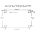 thumbnail image 4 of Kozyard Polycarbonate  12 ft. W x 10 ft. D Top Aluminum Permanent Edward Gazebo (Gray), 4 of 7