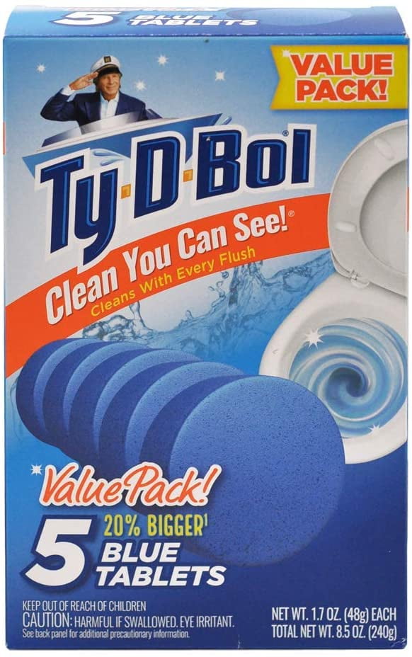 ty-d-bol Toilet Bowl Cleaners, 5 Count