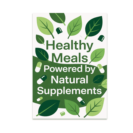 Healthy Meals Powered by Natural Supplements - Health Enthusiast - 13x19 Poster Print
