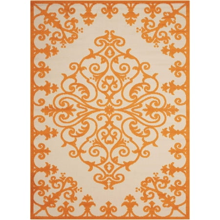 Nourison Aloha Orange Indoor/Outdoor Area Rug